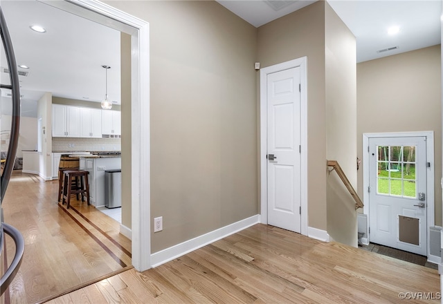 10598 Lambeth Rd, Glen Allen, VA 23060 - foyer featuring light wood-style flooring and recessed lighting