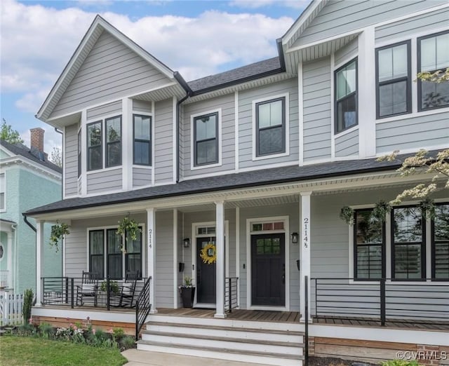 2114 N Ave, Richmond, VA 23222 - townhome / multi-family property featuring a porch
