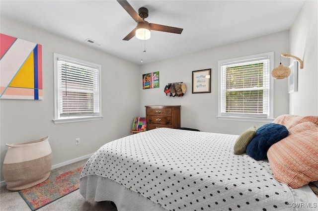 520 Monte Verde Rd, Center Cross, VA 22437 - carpeted bedroom with baseboards and ceiling fan