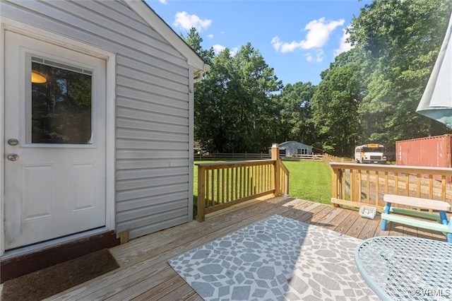 520 Monte Verde Rd, Center Cross, VA 22437 - wooden terrace featuring an outdoor structure