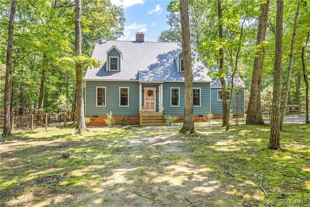 3180 Judes Ferry Rd, Powhatan, VA 23139 - cape cod-style house with a chimney and crawl space