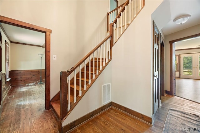 3180 Judes Ferry Rd, Powhatan, VA 23139 - staircase featuring hardwood / wood-style flooring