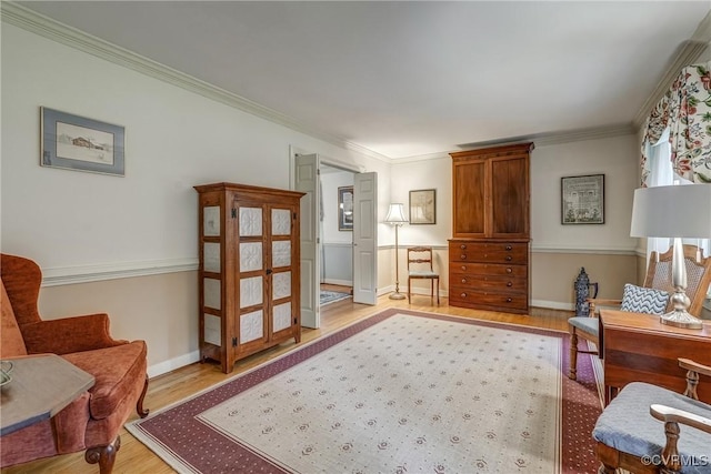 10903 Gayton Rd, Henrico, VA 23238 - living area with light wood-style flooring and crown molding