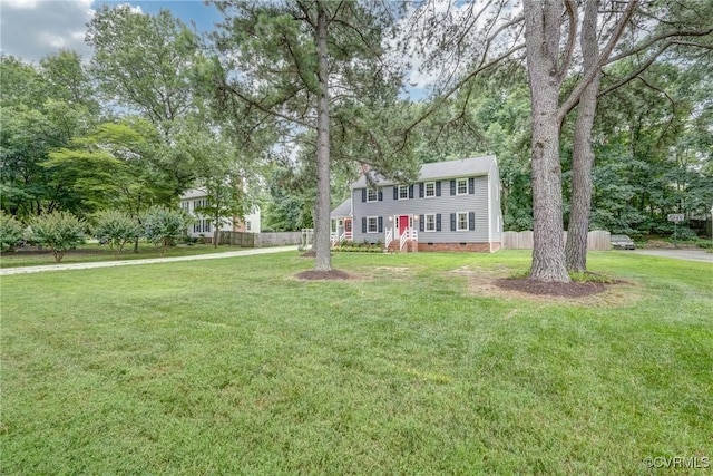 10903 Gayton Rd, Henrico, VA 23238 - colonial-style house featuring crawl space and view of wooded area
