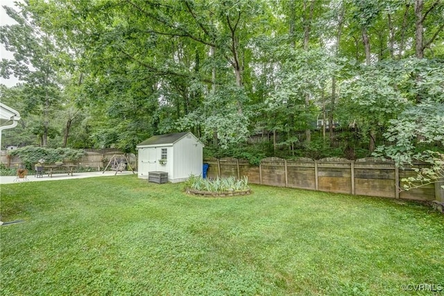 10903 Gayton Rd, Henrico, VA 23238 - fenced backyard featuring a patio and a storage shed