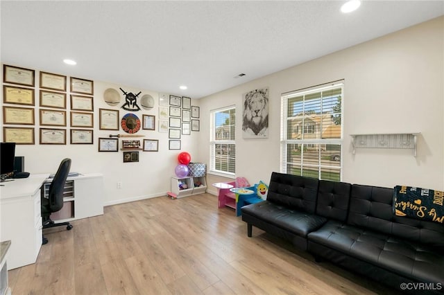 3706 Paul Karnes Dr, Hopewell, VA 23860 - office with recessed lighting and light wood-style flooring