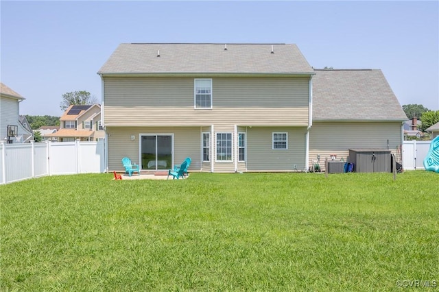 3706 Paul Karnes Dr, Hopewell, VA 23860 - rear view of house with a fenced backyard and a patio area