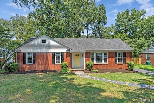 1908 Windsordale Dr, Henrico, VA 23229 - view of front of house with crawl space, brick siding, and a shingled roof
