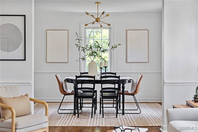 1908 Windsordale Dr, Henrico, VA 23229 - dining area with wood finished floors and ornamental molding