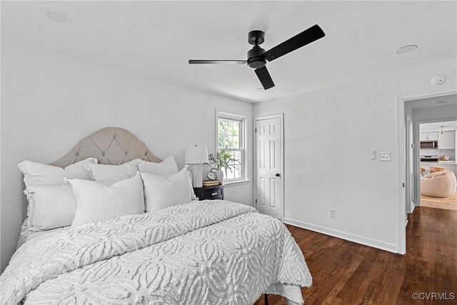 1908 Windsordale Dr, Henrico, VA 23229 - bedroom with wood finished floors and a ceiling fan