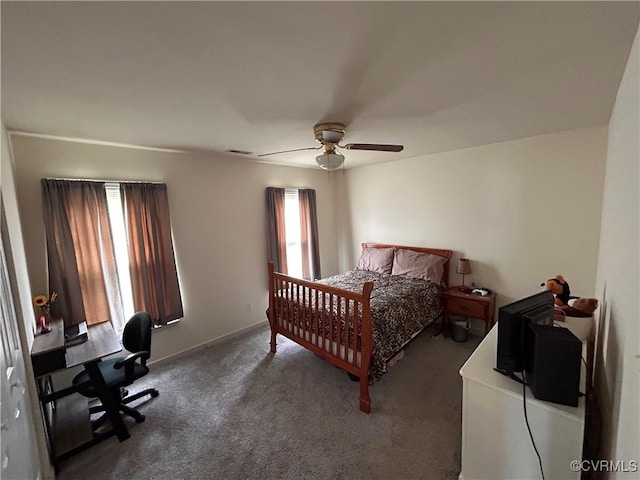 6033 Ironworks Ct, Mechanicsville, VA 23111 - bedroom with carpet floors, ceiling fan, and a desk