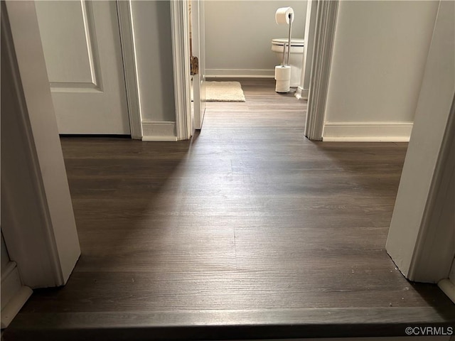 6033 Ironworks Ct, Mechanicsville, VA 23111 - hall featuring dark wood-style floors