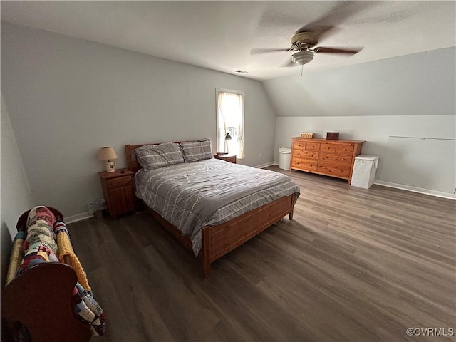 6033 Ironworks Ct, Mechanicsville, VA 23111 - bedroom featuring lofted ceiling, wood finished floors, and ceiling fan