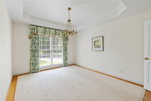 5908 Dominion Fairways Ct, Glen Allen, VA 23059 - unfurnished room with a chandelier and wood finished floors