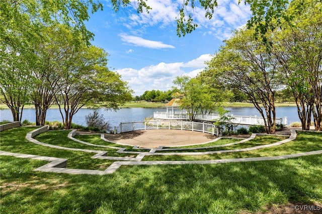 5908 Dominion Fairways Ct, Glen Allen, VA 23059 - view of property's community with a water view and a lawn