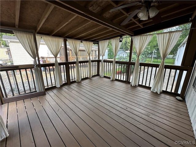 2305 Swift Bluff Dr, South Chesterfield, VA 23834 - deck featuring ceiling fan