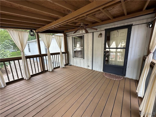 2305 Swift Bluff Dr, South Chesterfield, VA 23834 - deck with ceiling fan