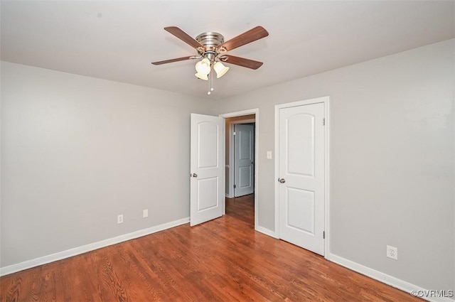 2131 Highland Dr, Powhatan, VA 23139 - empty room with ceiling fan and wood finished floors