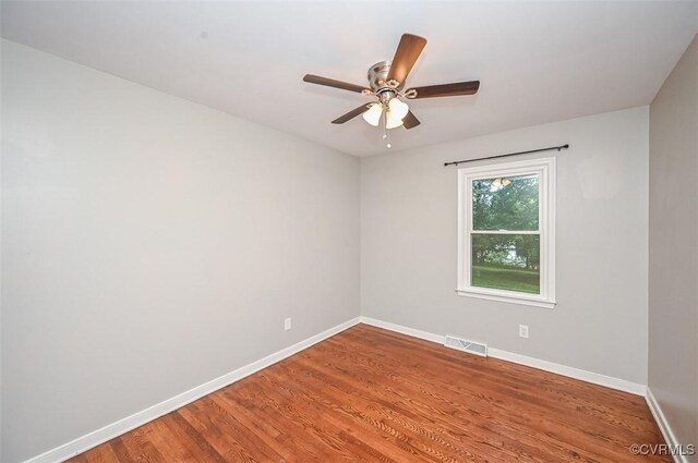 2131 Highland Dr, Powhatan, VA 23139 - unfurnished room featuring ceiling fan and wood finished floors