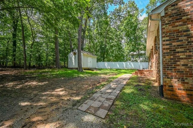 2131 Highland Dr, Powhatan, VA 23139 - view of yard featuring a shed