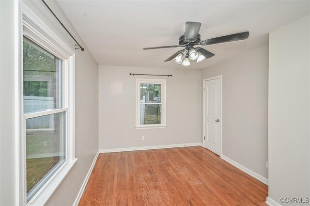 2131 Highland Dr, Powhatan, VA 23139 - unfurnished room with light wood finished floors and ceiling fan
