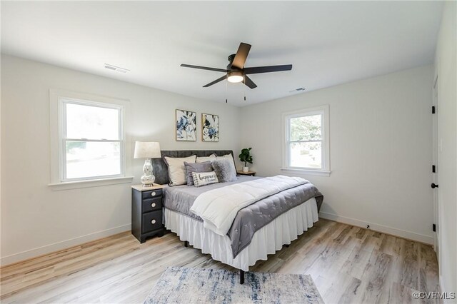 4300 N Courthouse Rd, Providence Forge, VA 23140 - bedroom featuring light wood-style floors and ceiling fan