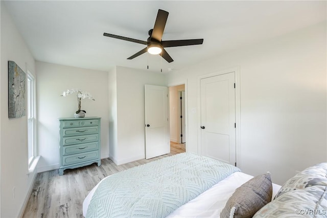 4300 N Courthouse Rd, Providence Forge, VA 23140 - bedroom featuring light wood-type flooring and ceiling fan