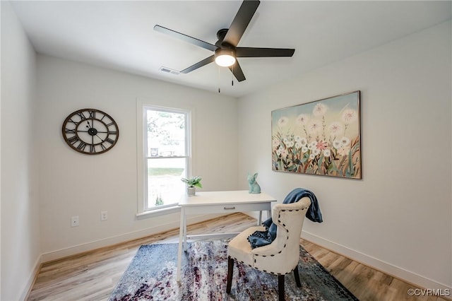4300 N Courthouse Rd, Providence Forge, VA 23140 - office with light wood-style floors and ceiling fan