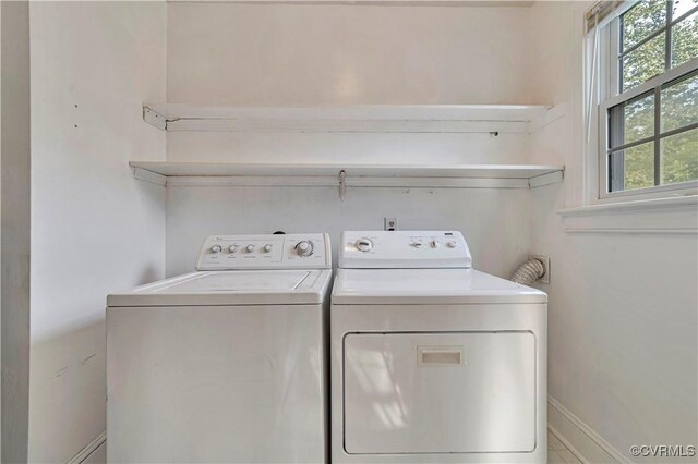 4305 Lakeview Rd, South Chesterfield, VA 23803 - laundry room with washing machine and dryer and plenty of natural light