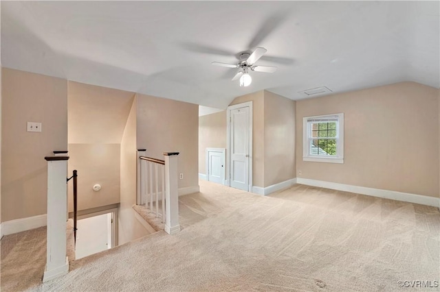 4305 Lakeview Rd, South Chesterfield, VA 23803 - bonus room featuring lofted ceiling, carpet, and a ceiling fan