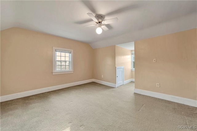 4305 Lakeview Rd, South Chesterfield, VA 23803 - carpeted spare room with lofted ceiling and a ceiling fan