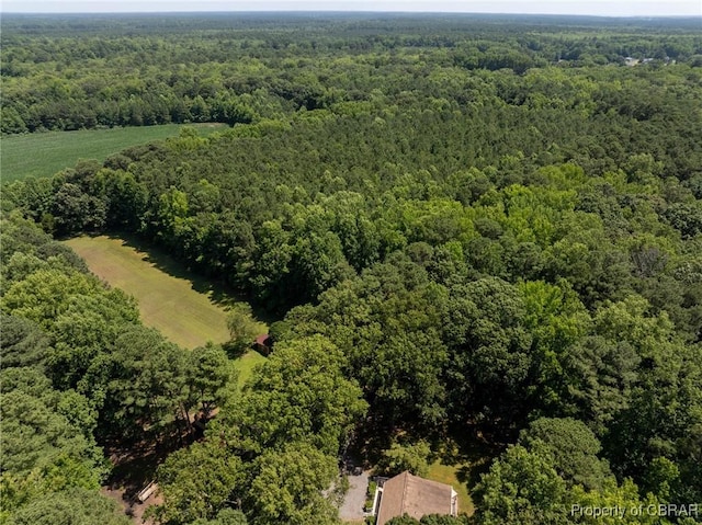 844 Rocky Point Lndg, Cobbs Creek, VA 23035 - aerial overview of property's location with a heavily wooded area