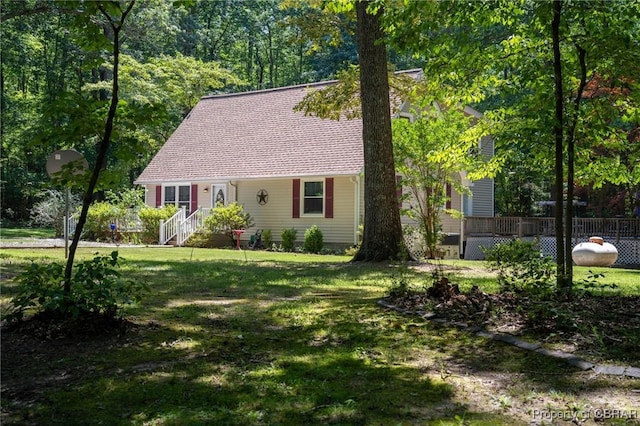 844 Rocky Point Lndg, Cobbs Creek, VA 23035 - cape cod house featuring a front yard