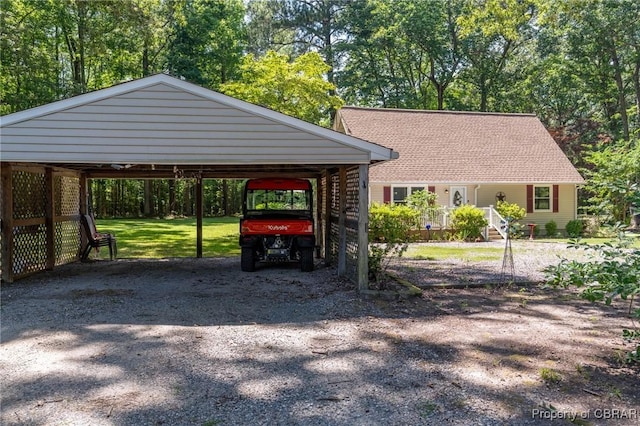 844 Rocky Point Lndg, Cobbs Creek, VA 23035 - view of vehicle parking featuring a carport
