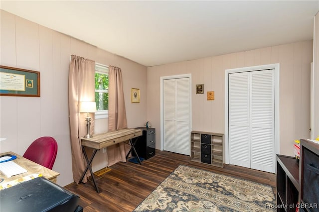 844 Rocky Point Lndg, Cobbs Creek, VA 23035 - office with dark wood-type flooring