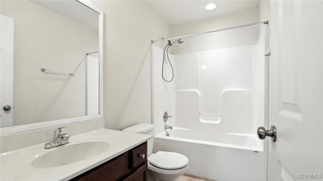 566 Abbey Village Cir, Midlothian, VA 23114 - bathroom with vanity, tub / shower combination, and recessed lighting