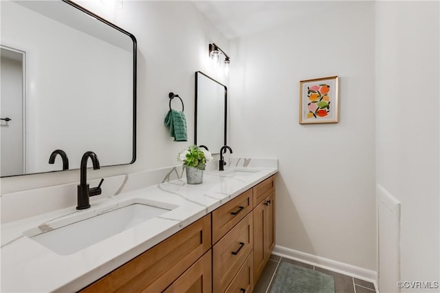 11904 W Briar Patch Dr, Midlothian, VA 23113 - full bathroom with double vanity and tile patterned floors