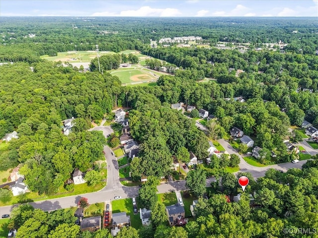 12628 Copperas Ln, Richmond, VA 23233 - aerial overview of property's location with a forest