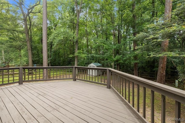 12628 Copperas Ln, Richmond, VA 23233 - deck featuring a storage unit