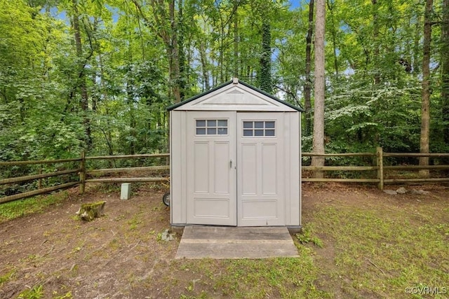 12628 Copperas Ln, Richmond, VA 23233 - view of shed with a fenced backyard