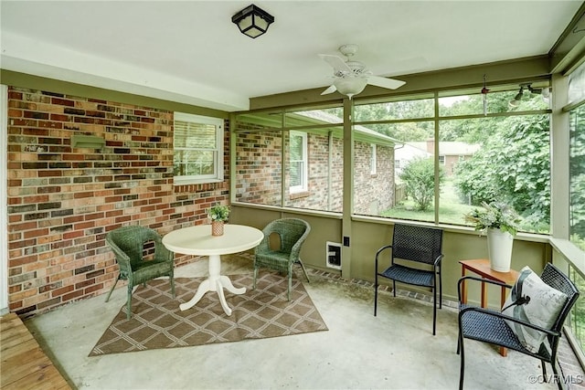 10070 Rinker Dr, Mechanicsville, VA 23116 - sunroom featuring a ceiling fan and plenty of natural light
