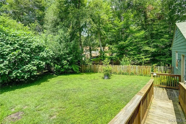 10070 Rinker Dr, Mechanicsville, VA 23116 - view of yard featuring a wooden deck