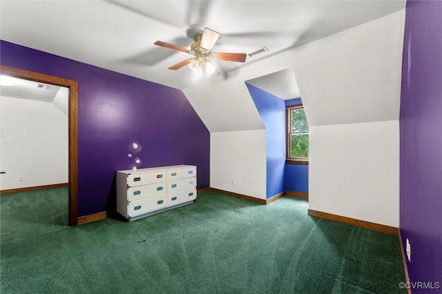 124 Gammons Vw, Bumpass, VA 23024 - bonus room featuring carpet, a ceiling fan, and lofted ceiling