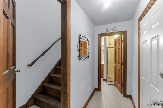 124 Gammons Vw, Bumpass, VA 23024 - hall featuring baseboards and stairway