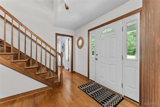 124 Gammons Vw, Bumpass, VA 23024 - foyer featuring stairs and wood finished floors