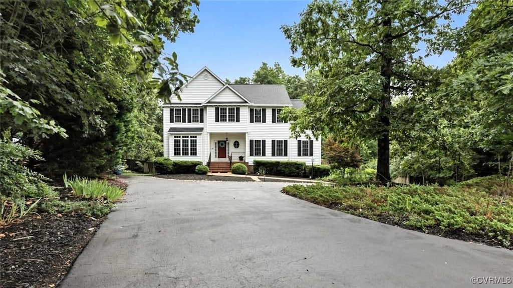 14507 Woodland Hill Dr, South Chesterfield, VA 23834 - colonial home featuring asphalt driveway