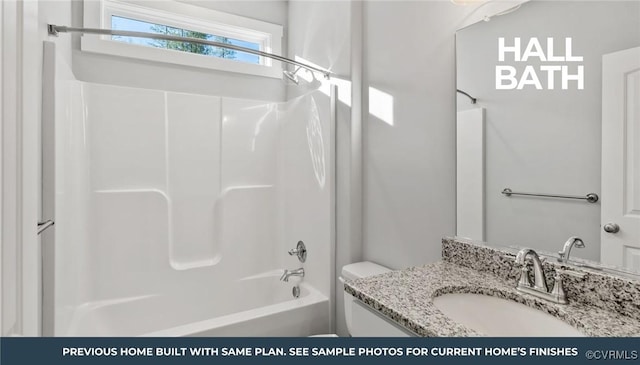 447 Raleigh Ave, South Hill, VA 23970 - full bathroom featuring vanity and shower / washtub combination