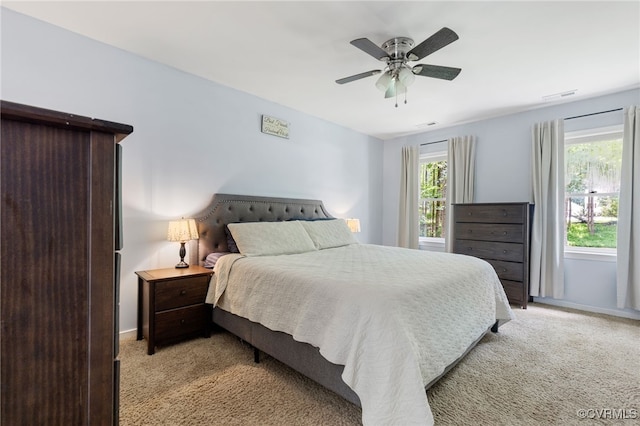 2708 Pineridge Ln, Powhatan, VA 23139 - bedroom featuring light colored carpet and a ceiling fan