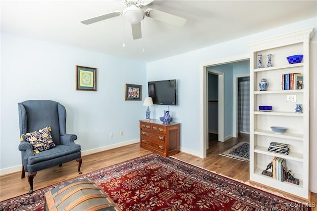 10966 Bland Ridge Dr, South Prince George, VA 23805 - sitting room with wood finished floors and ceiling fan