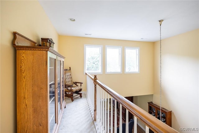 10966 Bland Ridge Dr, South Prince George, VA 23805 - hallway featuring light colored carpet and an upstairs landing